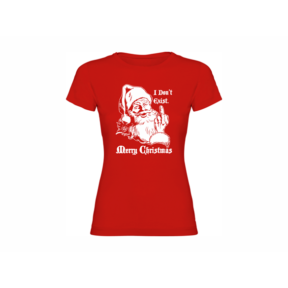 Woman T-shirt Santa don't exist