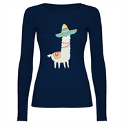 Women's T-shirt LS Sombrero lama