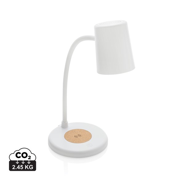 Zenara RCS bežična stolna lampa od reciklirane plastike i pluta od 15 W