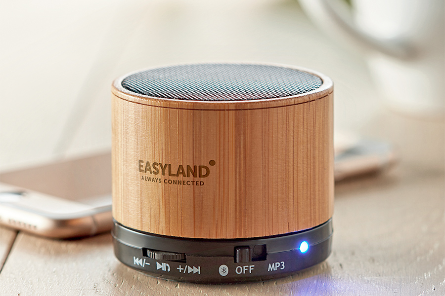 Round Bamboo Bluetooth zvučnik