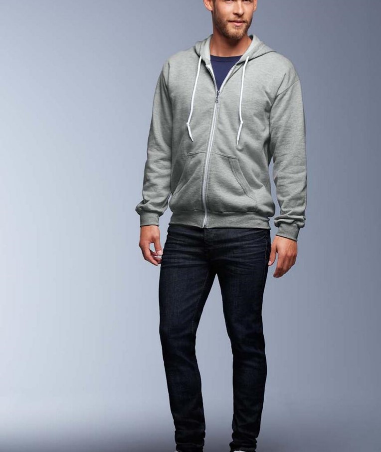 anvil full zip hooded sweatshirt