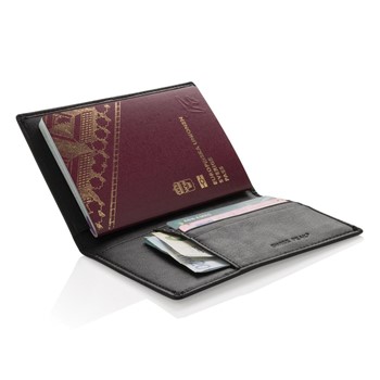 Alpine Swiss RFID Blocking Passport Cover Leather Travel Case Safe ID Protection, Black