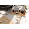 Bambusz íróasztal rendszerező 5W-os vezeték nélküli töltővel