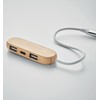 VINA C - 3 portos bambusz USB elosztó