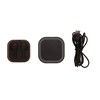 TWS fülhallgató vezeték nélküli töltős tartóval, fekete
