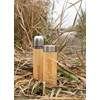 Szivárgásmentes vákuum bambusz palack, barna