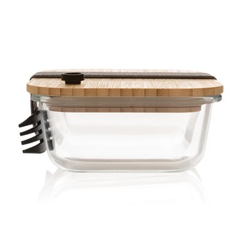 Glass Lunch box with Bamboo Lid - Corporate Goshopia