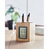 MANILA - Držač za olovke od bambusa i LCD sat