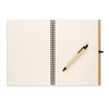 Reciklirana bilježnica i kemijska olovka BLOQUERO PLUS