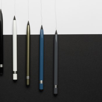 Aluminum inkless pen with eraser  Magellan Creative Branding Solutions