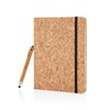 Bilježnica od plute A5 s olovkom od bambusa, uključujući olovku