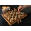 Elegáns fa összehajtható sakk-készlet