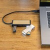 Link RCS dual input USB hub izrađen od reciklirane plastike i bambusa