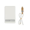 Zen RCS újrah. műanyag 5000mAh 5W mágneses bambusz powerbank