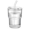 SIP - Čaša staklena sa slamčicom 400ml